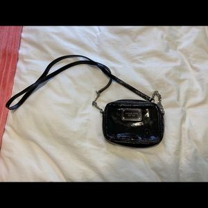 MK small black patent leather crossbody